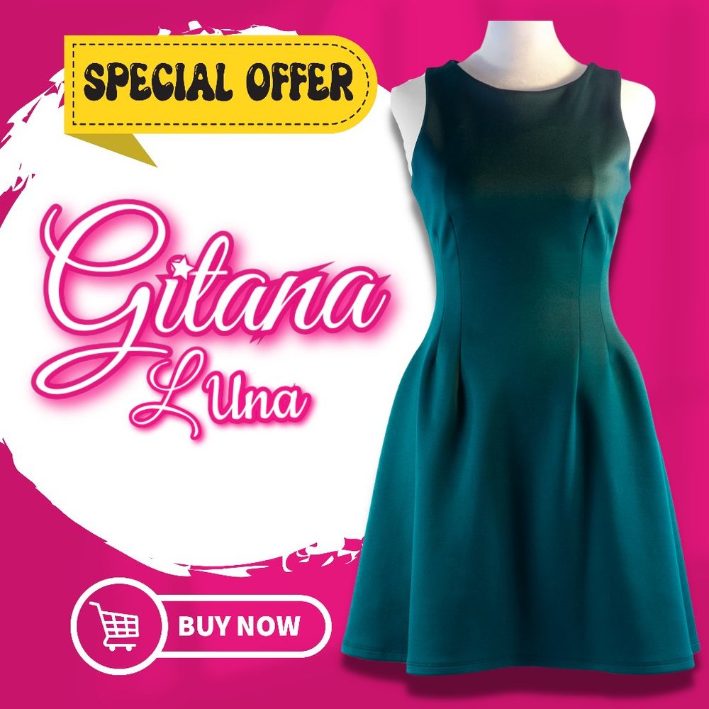 Sleeveless Pleated Skater Dress